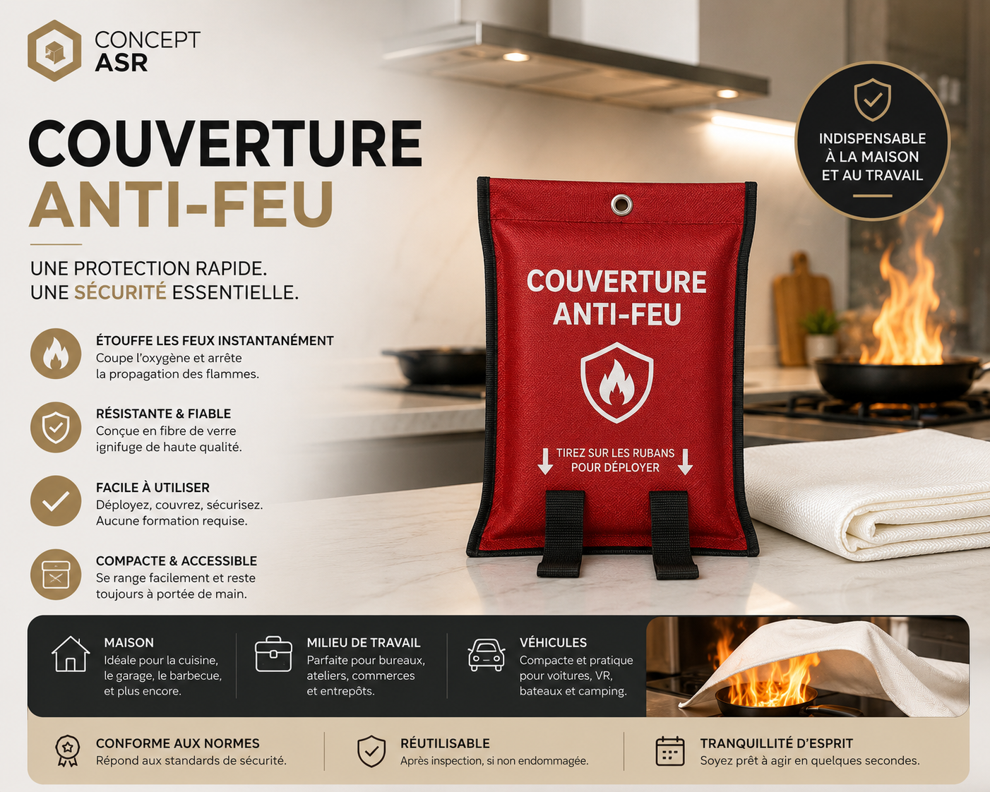 CE Certified Fire Blanket