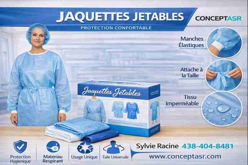 Jaquettes jetables professionnelles – Québec | Livraison rapide – Image 3