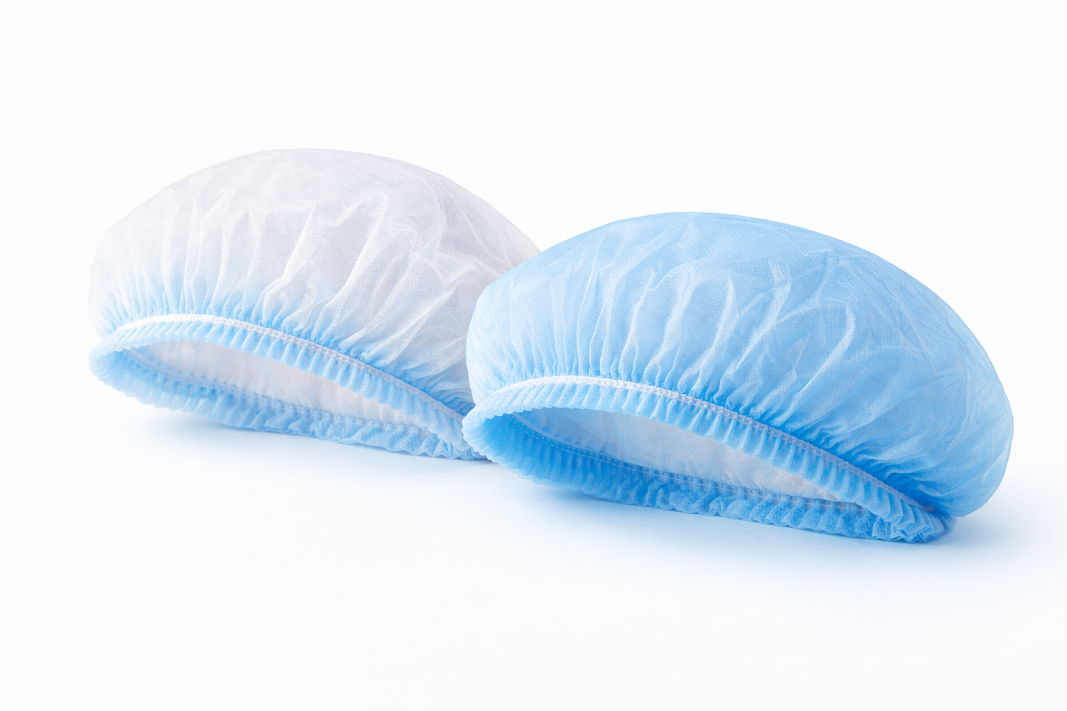 Caps bouffants jetables blanc et bleu | Fournisseur Québec | ConceptASR