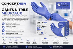 Gants nitrile sans poudre – Qualité médicale | Concept ASR