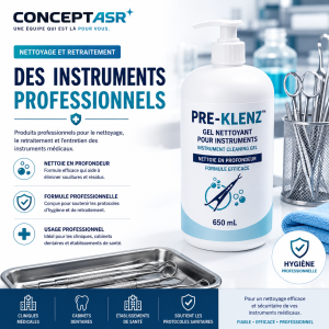 Gel nettoyant pour instruments Pre-Klenz™ 650 mL | Nettoyage et retraitement des instruments | Concept ASR