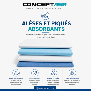 Alèses et piqués absorbants