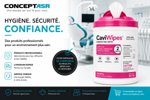 Lingette désinfectante médicale CaviWipes™ – 160/contenant