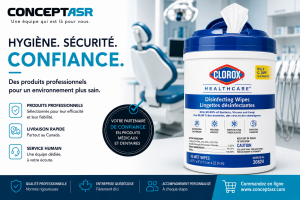 Lingette désinfectante médicale Clorox Healthcare® – 95/contenant