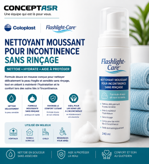 FLASHLIGHT-CARE® NETTOYANT MOUSSANT POUR INCONTINENCE SANS RINÇAGE 240 ML