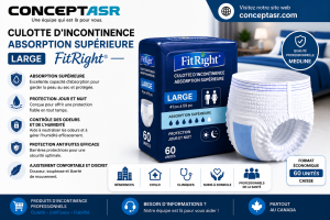 Culotte d’incontinence absorption supérieure large