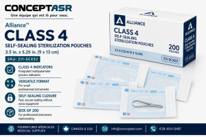 Alliance Class 4 Sterilization Pouches 3.5 x 5.25, box of 200, SKU 211-SCXS2