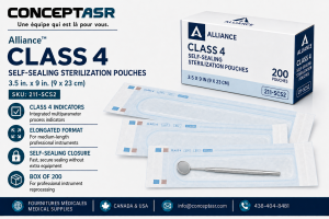 Alliance Class 4 Sterilization Pouches 3.5 x 9, box of 200, SKU 211-SCS2