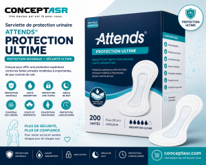 Serviette urinaire haute absorption Attends Protection Ultime