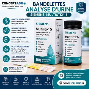 Bandelettes analyse d’urine Siemens® Multistix 5 | Concept ASR