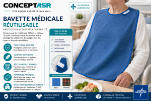 Bavette médicale réutilisable pour CHSLD et résidences | ConceptASR