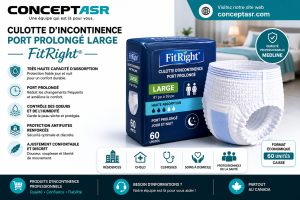 Culotte d’incontinence port prolongé large | FitRight