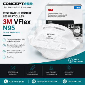 Respirateur 3M N95 non médical moulé contre les particules