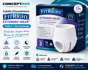Culotte d’incontinence port prolongé FitRight Extended Wear Taille 3