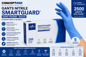 Gants nitrile SmartGuard | Sans poudre | Medline