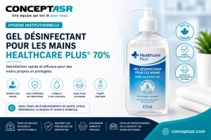 Gel désinfectant pour les mains Healthcare Plus® 70% | Hygiène institutionnelle | Concept ASR
