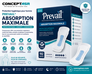 Protection urinaire homme Prevail absorption maximale