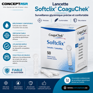 Lancette Softclix CoaguChek® 50 unités | Surveillance glycémique | Concept ASR