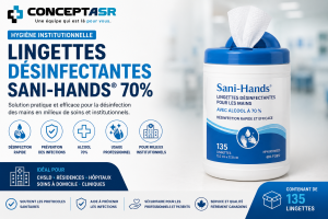 Lingettes désinfectantes Sani-Hands® 70% | Hygiène institutionnelle | Concept ASR