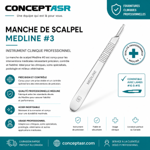 Manche de scalpel Medline #3 – Instrument clinique professionnel