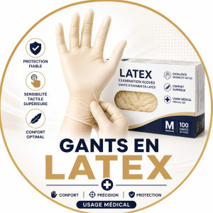Gants latex pour usage médical et dentaire | Concept ASR