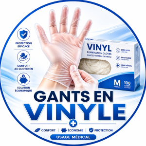 Gants vinyle jetables pour usage médical | Concept ASR