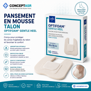 Pansement en mousse talon Medline Optifoam® Gentle Heel