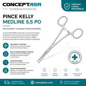 Pince Kelly Medline 5,5 po – Instrument clinique professionnel