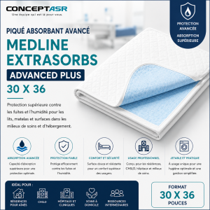 Piqué absorbant avancé Medline Extrasorbs Advanced Plus 30 x 36 | ConceptASR