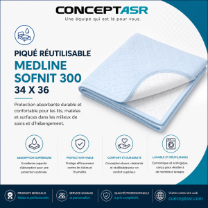 Piqué réutilisable Medline Sofnit 300 – 34 x 36