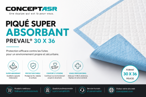 Piqué super absorbant Prevail® – 30 x 36