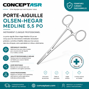 Porte-aiguille Olsen-Hegar Medline 5,5 po – Instrument clinique professionnel
