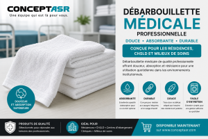 Débarbouillette médicale professionnelle ConceptASR – Douzaine