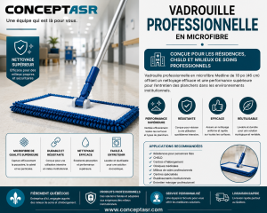 Vadrouille professionnelle en microfibre pour CHSLD | ConceptASR