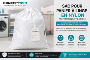 Sac à linge médical en nylon pour CHSLD et résidences | ConceptASR