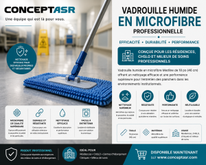 Vadrouille microfibre professionnelle pour CHSLD et résidences | ConceptASR