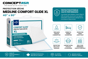 Protection sèche Medline Comfort Glide XL 40 x 80