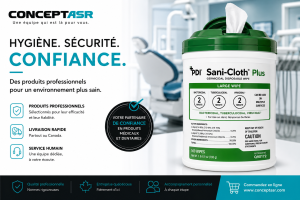 Lingette désinfectante médicale Sani-Cloth® Plus – 160/contenant