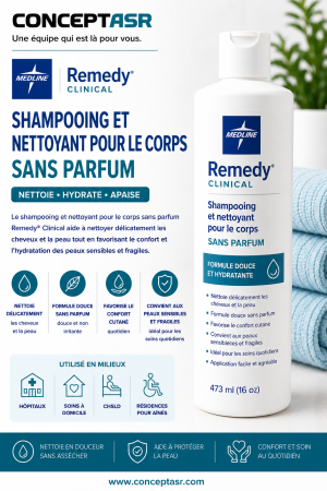 REMEDY® CLINICAL SHAMPOOING ET NETTOYANT POUR LE CORPS SANS PARFUM 473 ML