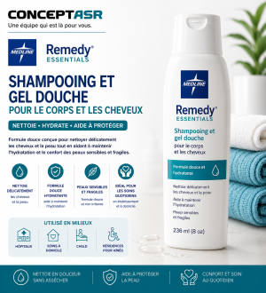 REMEDY® ESSENTIALS SHAMPOOING ET GEL DOUCHE 236 ML