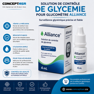 Solution de contrôle de glycémie Alliance 4 mL | Surveillance glycémique | Concept ASR