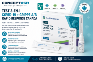 Test 3-en-1 COVID-19 Grippe A/B Rapid Response Canada