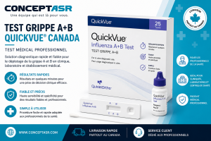Test grippe A+B QuickVue Canada | Test médical professionnel