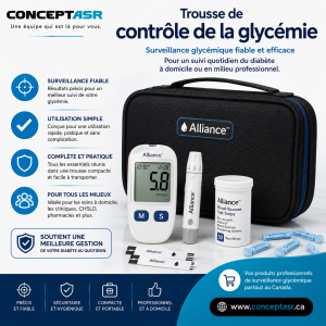 Trousse de contrôle de la glycémie | Surveillance glycémique | Concept ASR