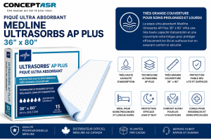 Piqué ultra absorbant Medline Ultrasorbs AP Plus 36 x 80