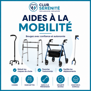 Aides à la mobilité pour aînés | Cannes, marchettes et aides à la préhension