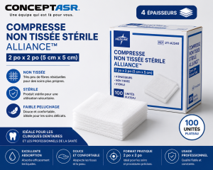 Compresse non tissée stérile Alliance 2x2 | Concept ASR