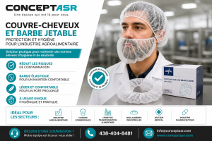 Couvre-cheveux et barbe jetable Medline | Protection agroalimentaire | Concept ASR