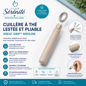 Cuillère à thé lestée | Ustensiles adaptés pour aînés | Club Sérénité