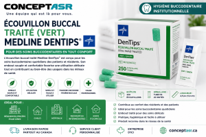 Écouvillon buccal traité Medline DenTips® | Hygiène buccodentaire | Concept ASR